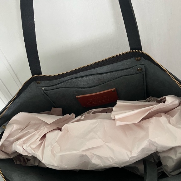 Portland Leather Goods large zipper tote STORM - Picture 3 of 3